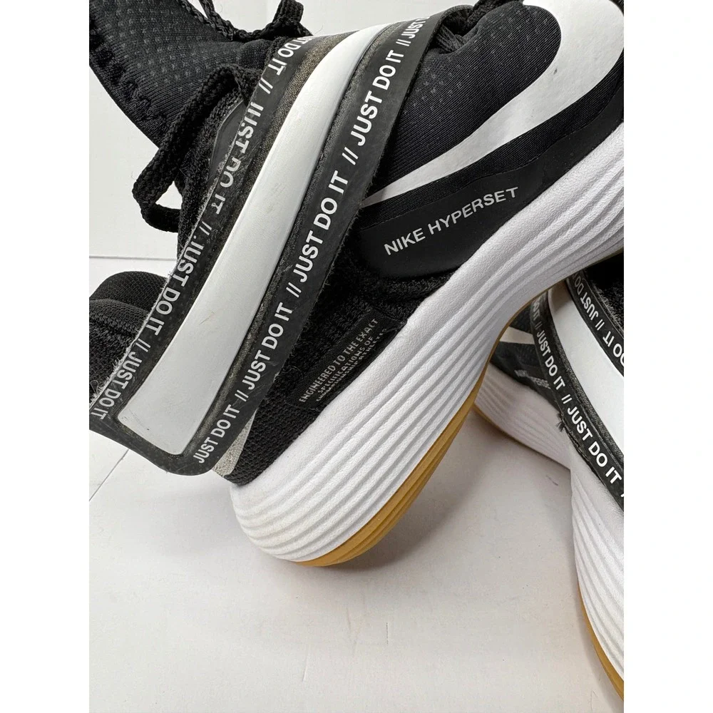 Nike React‎ Hyperset Black White Gum Kids Volleyball Shoes CI2955-010 Size 5.5Y
